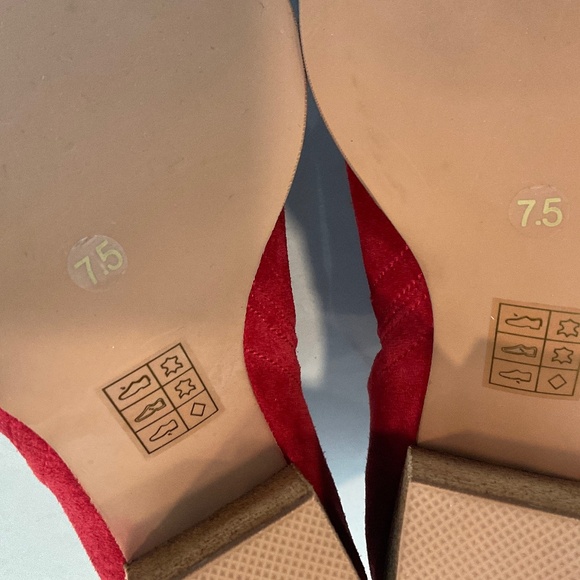 JEFFREY CAMPBELL Rosalee Red Suede Bootie Size 7.5 Like New - Picture 9 of 9